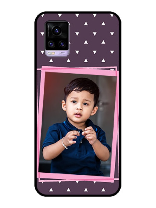 Custom Vivo V20 Custom Metal Phone CaseTriangle Pattern Dotted Design