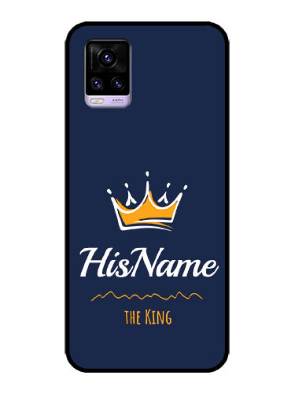 Custom Vivo V20 Custom Metal Phone CaseKing With Name Design