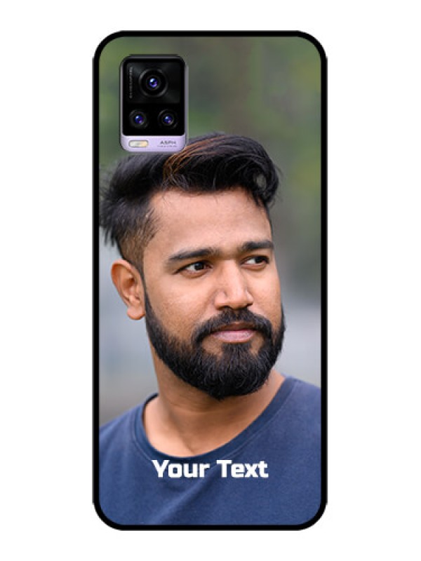 Custom Vivo V20 Custom Metal Phone CasePhoto With Text Design