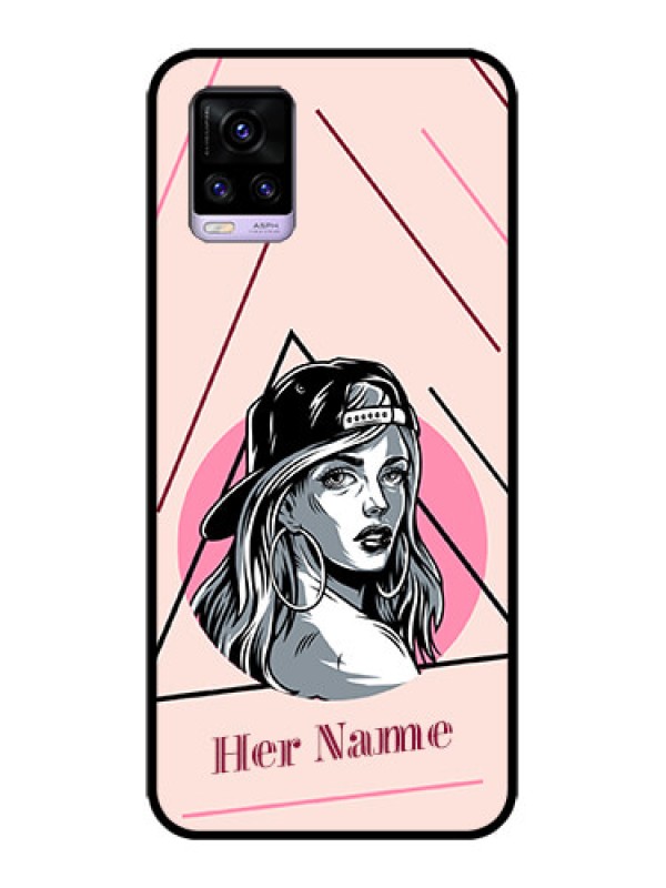 Custom Vivo V20 Custom Metal Phone CaseRockstar Girl Design