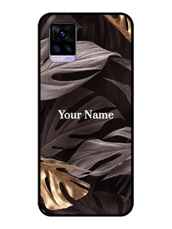 Custom Vivo V20 Custom Metal Phone CaseWild Leaves Digital Paint Design