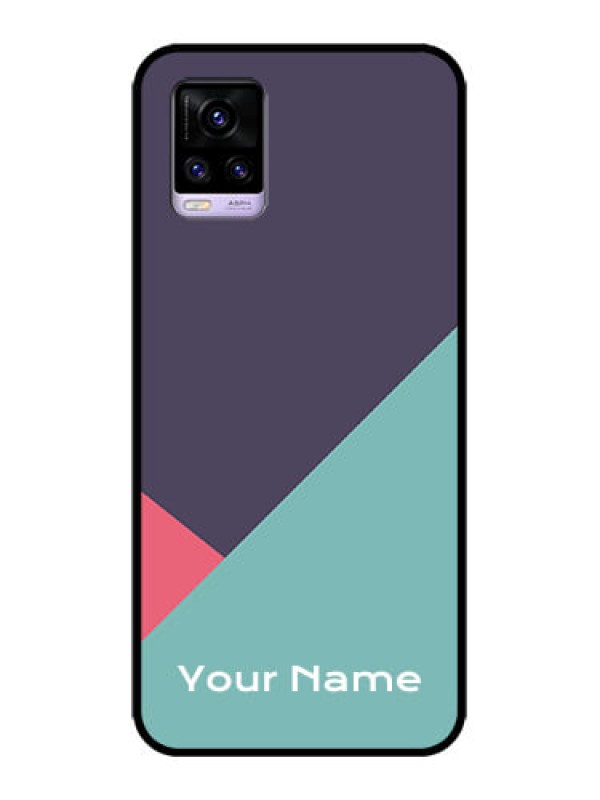 Custom Vivo V20 Custom Metal Phone CaseTri Color Abstract Design