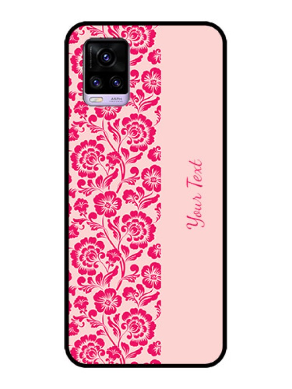 Custom Vivo V20 Custom Metal Phone CaseAttractive Floral Pattern Design