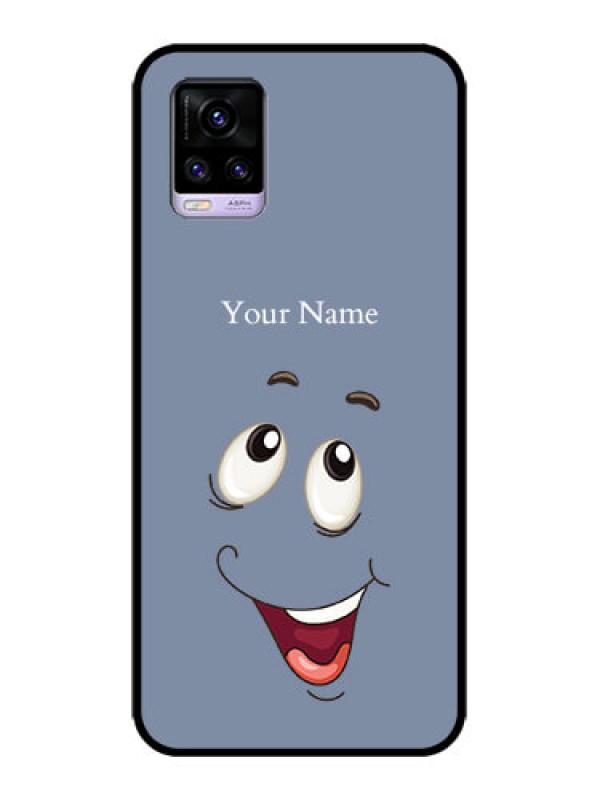 Custom Vivo V20 Custom Metal Phone CaseLaughing Cartoon Face Design