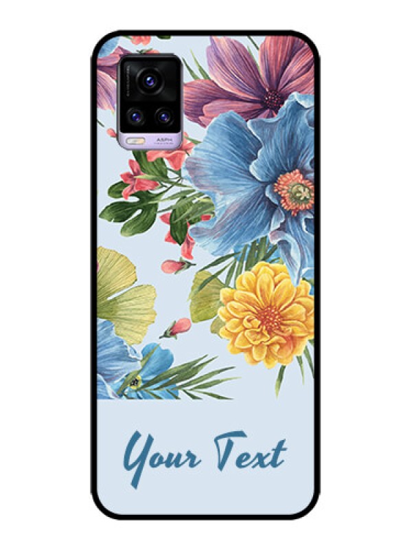 Custom Vivo V20 Custom Metal Phone CaseStunning Watercolored Flowers Painting Design
