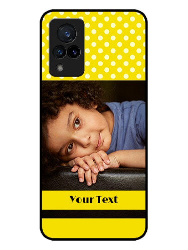 Custom Vivo V21 5G Custom Metal Phone CaseBright Yellow Case Design