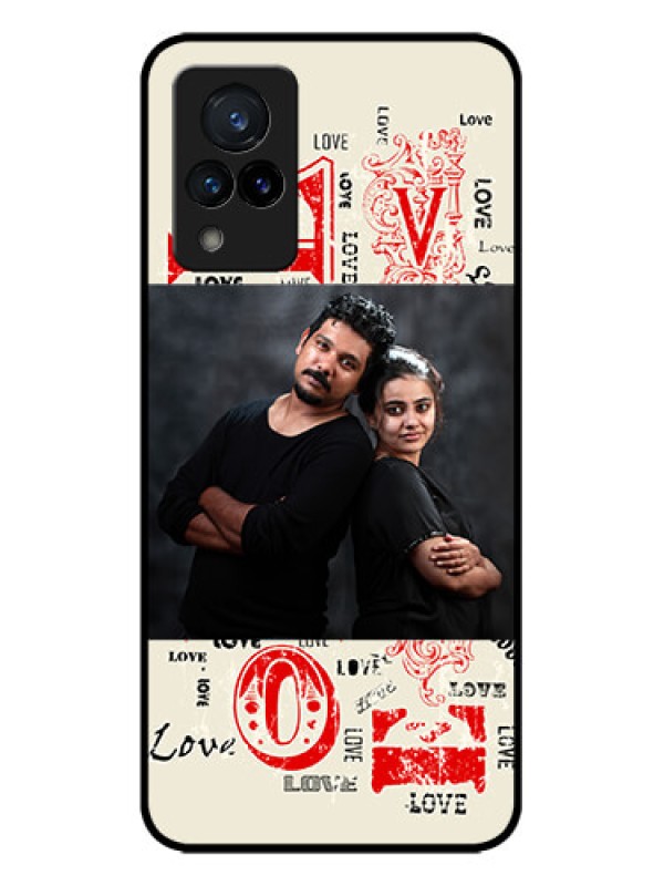 Custom Vivo V21 5G Custom Metal Phone CaseTrendy Love Design Case