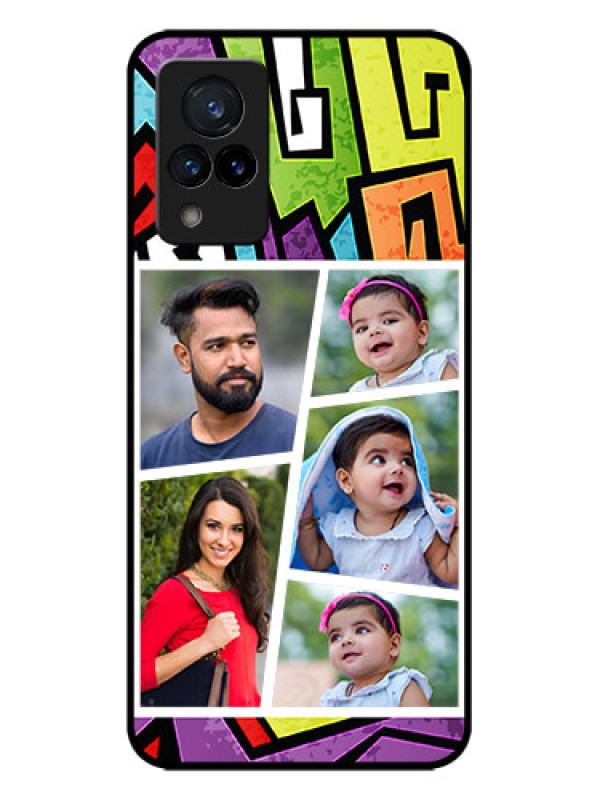 Custom Vivo V21 5G Custom Metal Phone CaseGraffiti Pattern Design