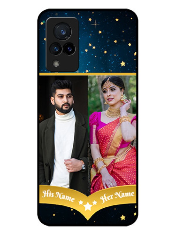 Custom Vivo V21 5G Custom Metal Phone CaseGalaxy Stars Backdrop Design
