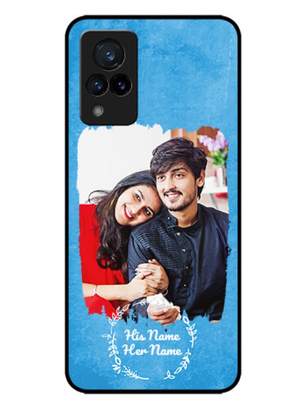 Custom Vivo V21 5G Custom Metal Phone CaseBlue Color Vintage Design