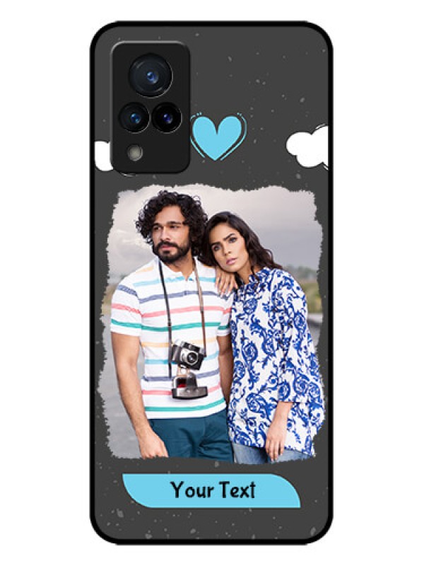 Custom Vivo V21 5G Custom Metal Phone CaseSplashes With Love Doodles Design