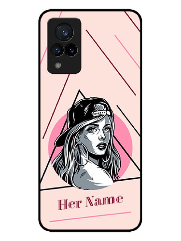 Custom Vivo V21 5G Custom Metal Phone CaseRockstar Girl Design