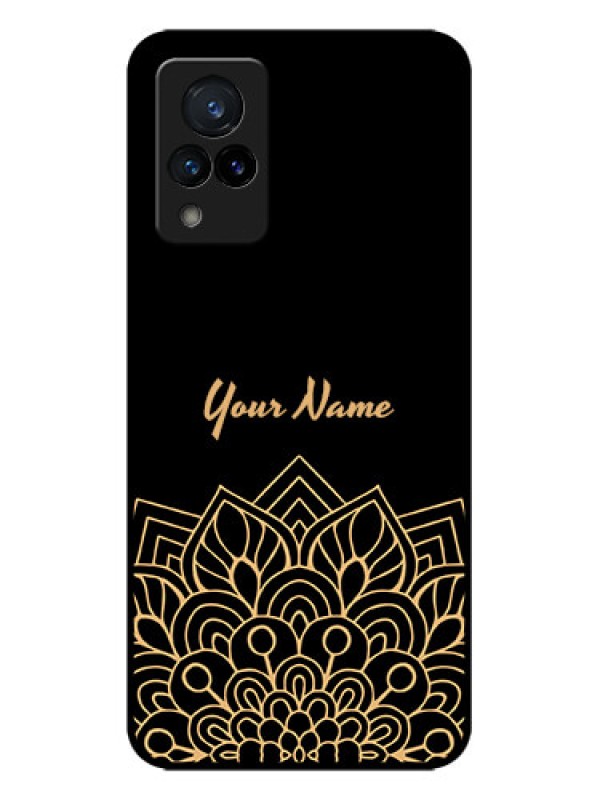 Custom Vivo V21 5G Custom Metal Phone CaseGolden Mandala Design