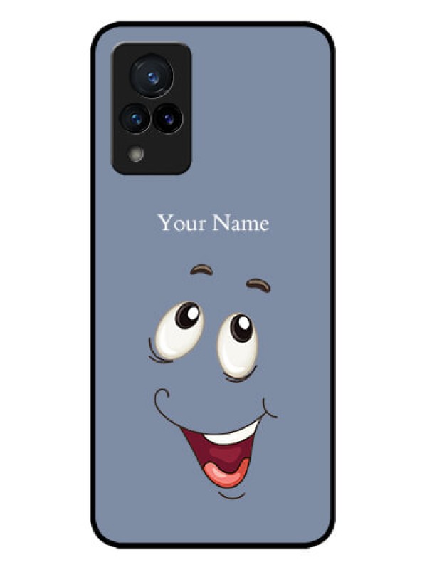 Custom Vivo V21 5G Custom Metal Phone CaseLaughing Cartoon Face Design