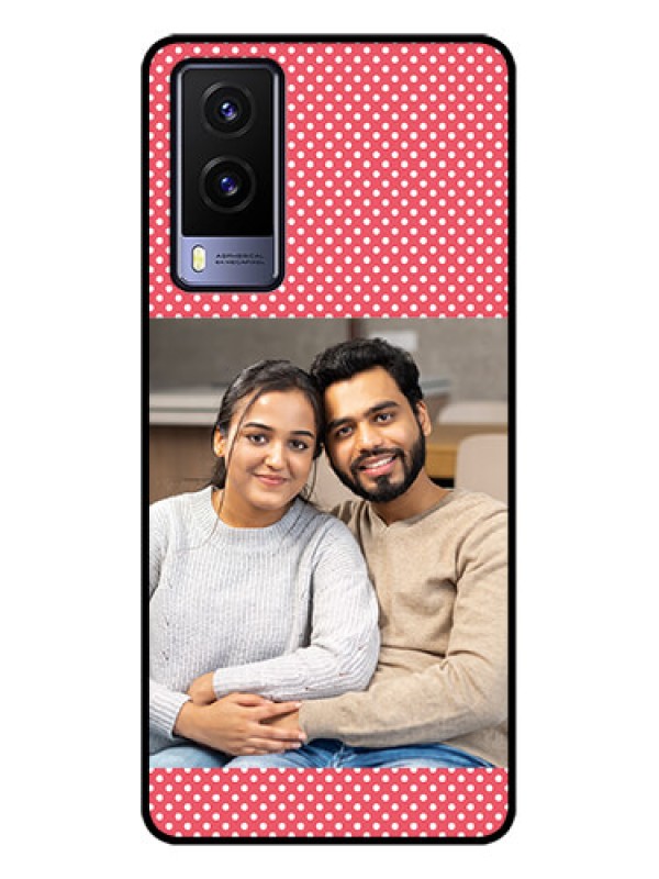 Custom Vivo V21e 5G Custom Metal Phone CaseWhite Dotted Design