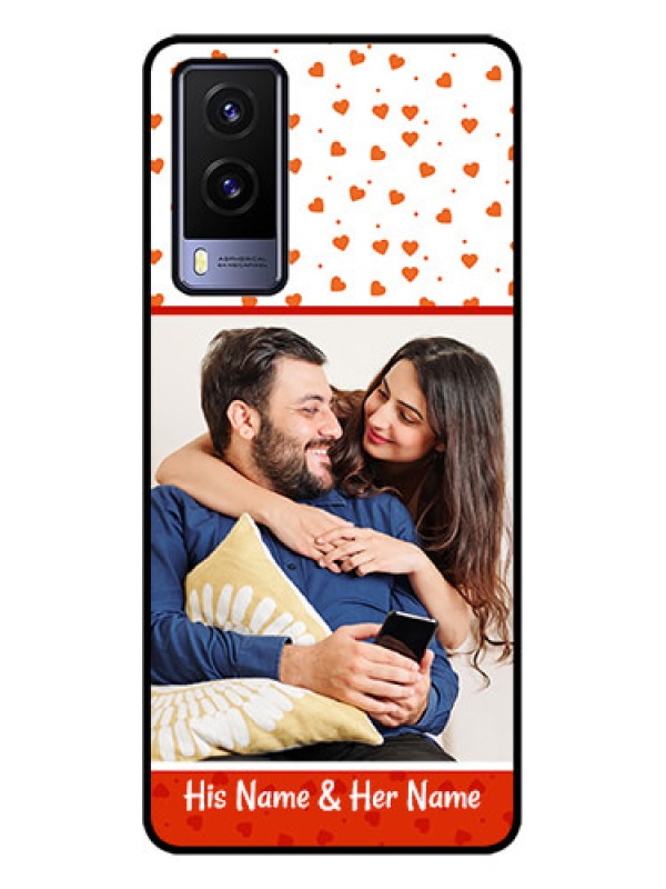 Custom Vivo V21e 5G Custom Metal Phone CaseOrange Love Symbol Design