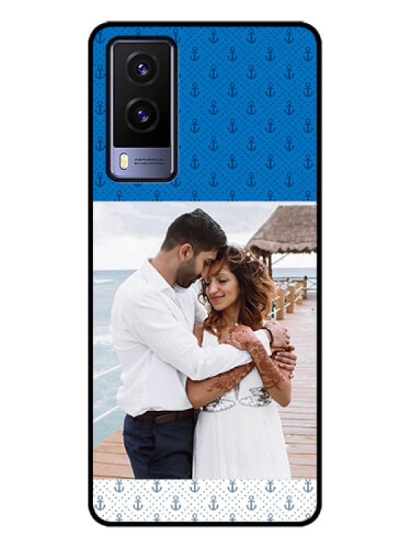 Custom Vivo V21e 5G Custom Metal Phone CaseBlue Anchors Design