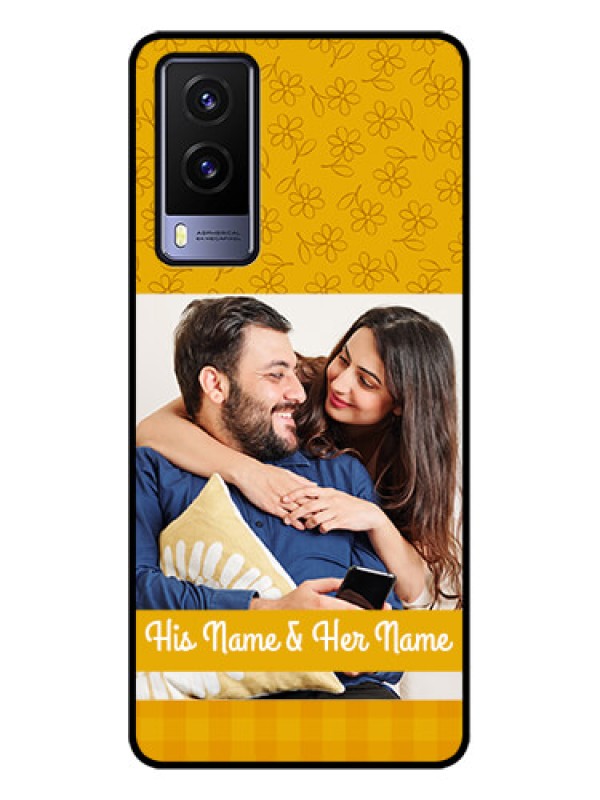 Custom Vivo V21e 5G Custom Metal Phone CaseYellow Floral Design