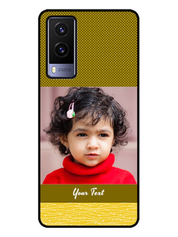 Custom Vivo V21e 5G Custom Metal Phone CaseSimple Green Color Design