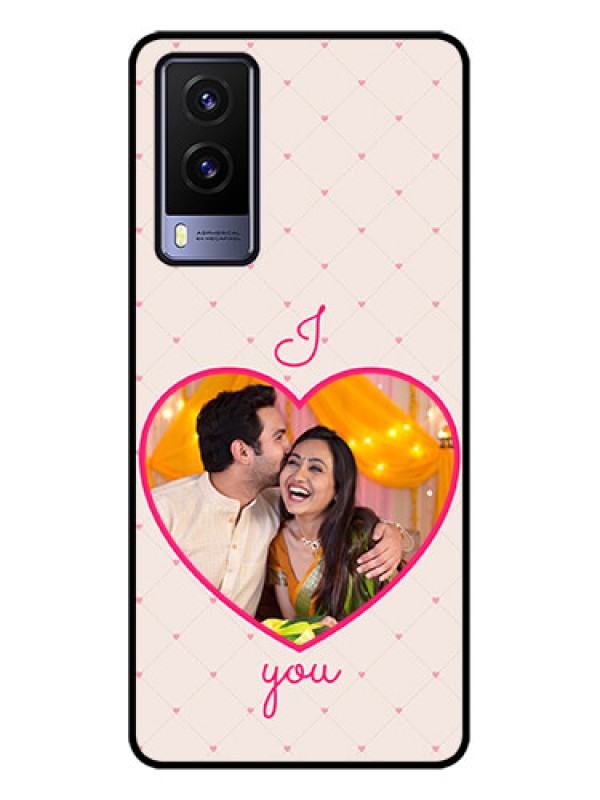 Custom Vivo V21e 5G Custom Metal Phone CaseHeart Shape Design