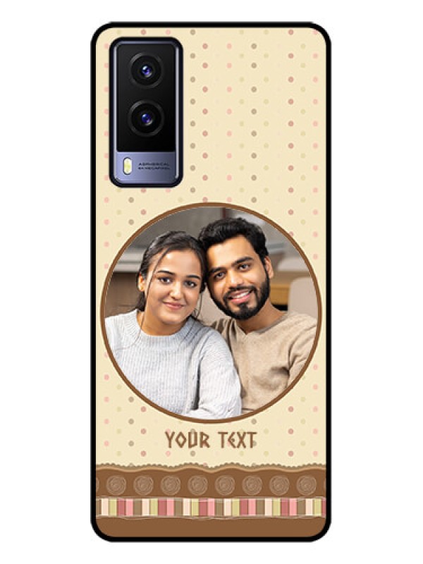 Custom Vivo V21e 5G Custom Metal Phone CaseBrown Dotted Mobile Case Design