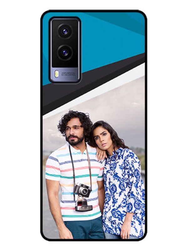 Custom Vivo V21e 5G Custom Metal Phone CaseSimple Pattern Photo Upload Design