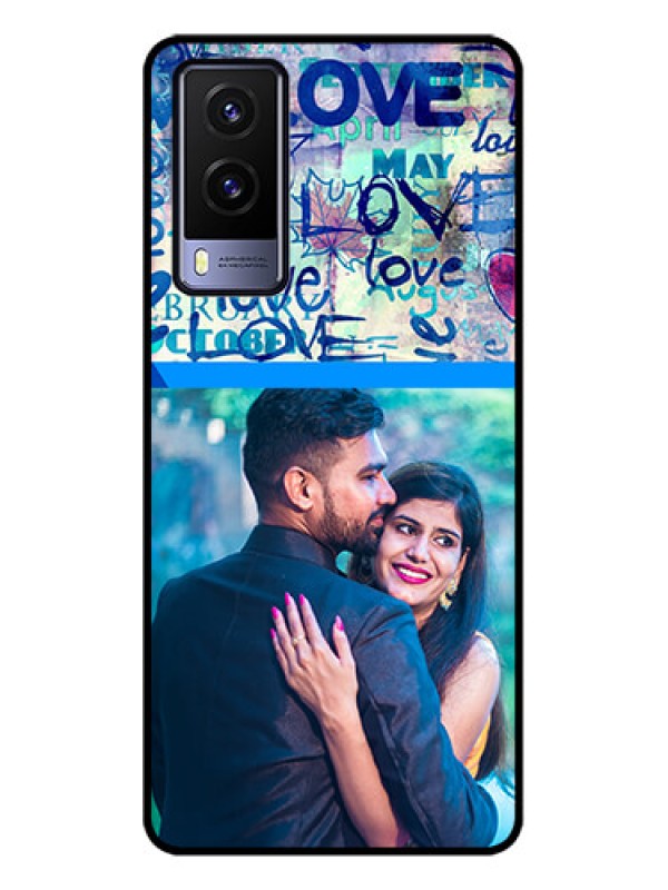 Custom Vivo V21e 5G Custom Metal Phone CaseColorful Love Design