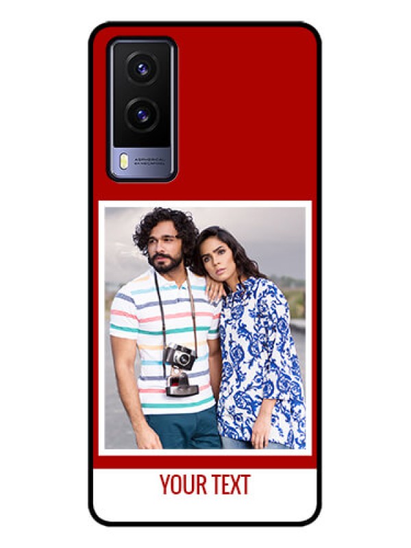 Custom Vivo V21e 5G Custom Metal Phone CaseRed Color Design