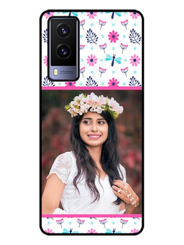 Custom Vivo V21e 5G Custom Metal Phone CaseColorful Flower Design