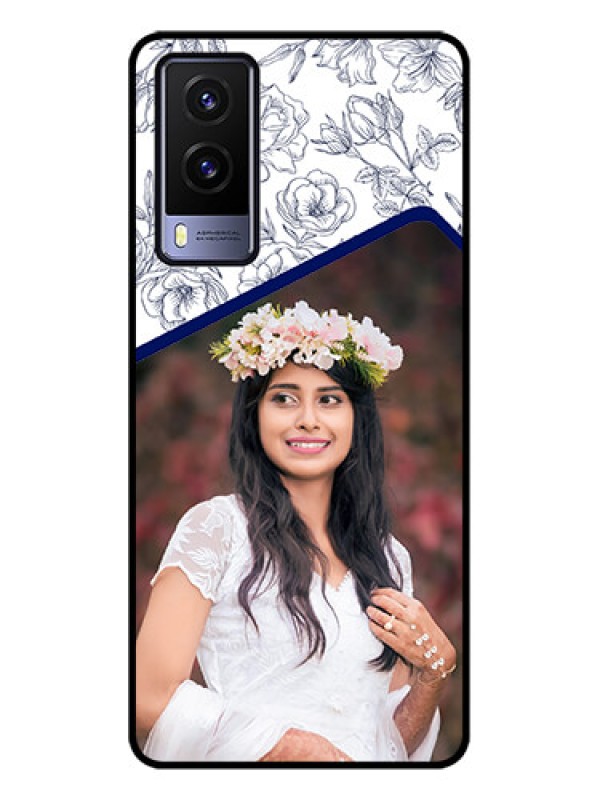 Custom Vivo V21e 5G Custom Metal Phone CaseClassy Floral Design
