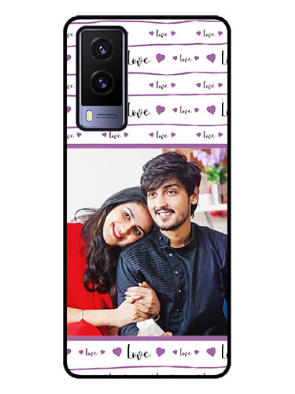 Custom Vivo V21e 5G Custom Metal Phone CaseCouples Heart Design