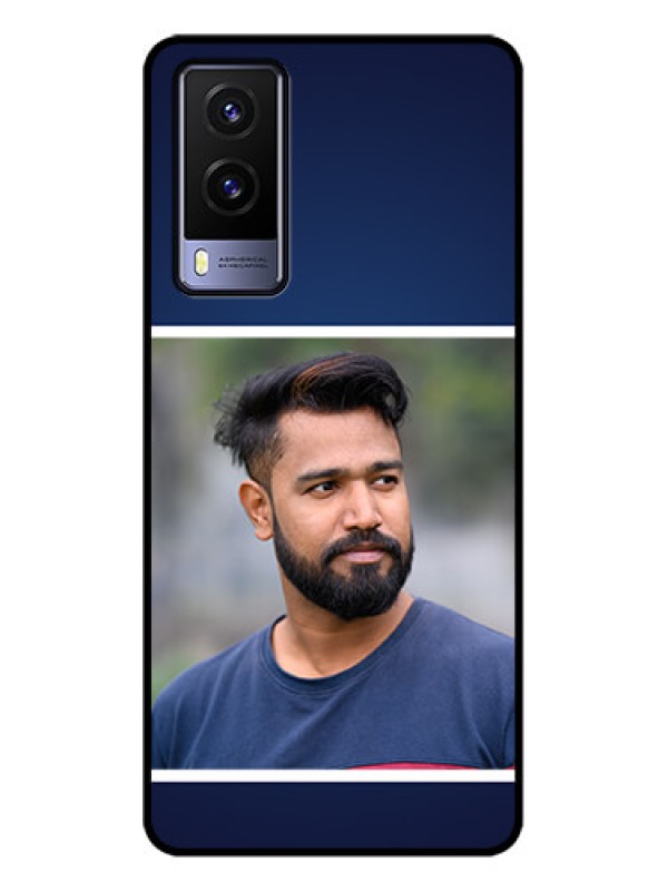 Custom Vivo V21e 5G Custom Metal Phone CaseSimple Royal Blue Design