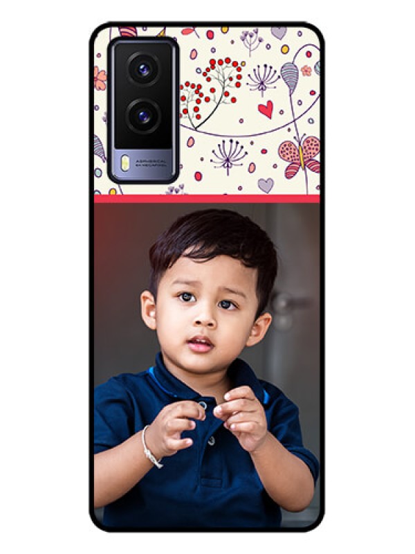 Custom Vivo V21e 5G Custom Metal Phone CasePremium Floral Design