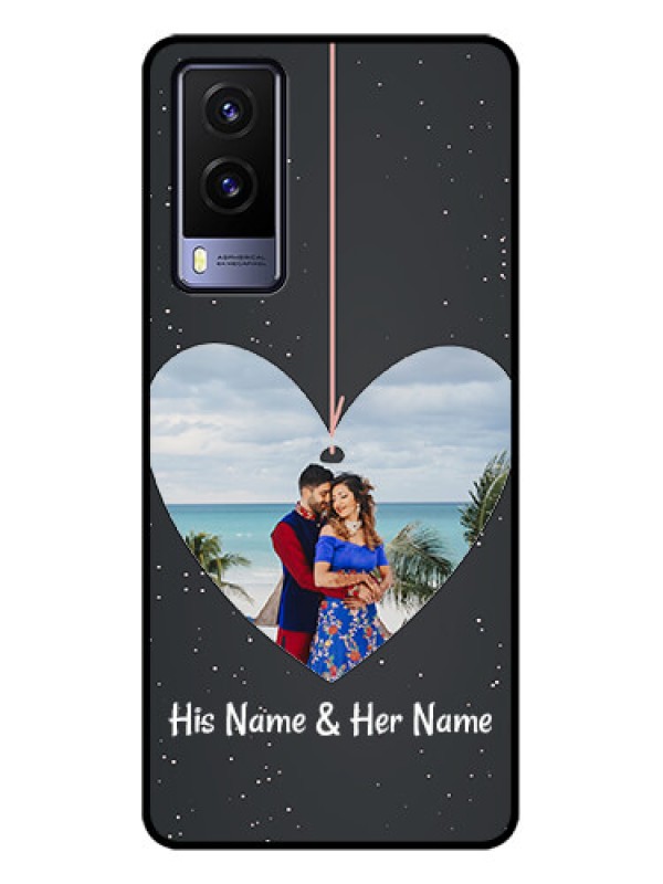 Custom Vivo V21e 5G Custom Metal Phone CaseHanging Heart Design