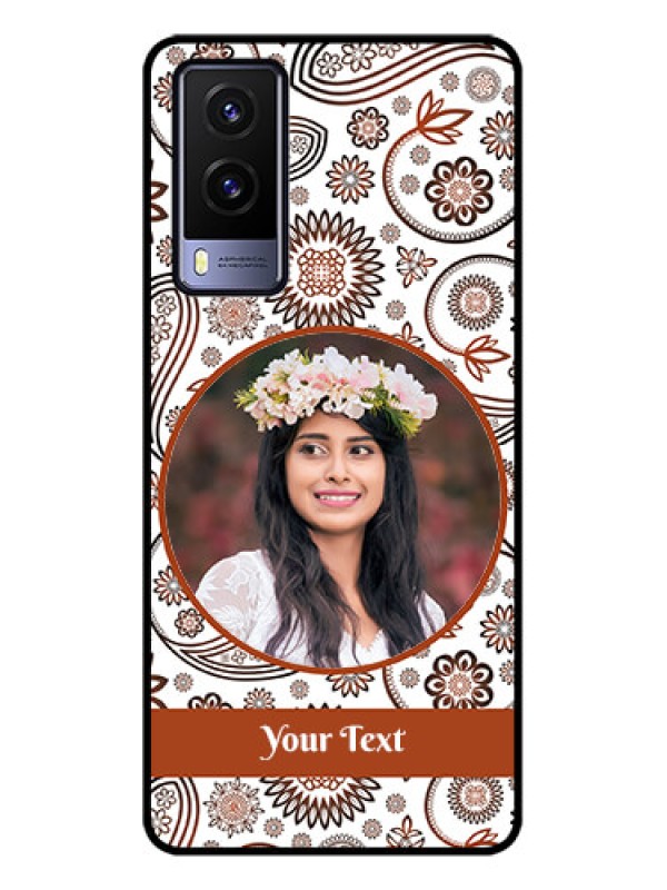 Custom Vivo V21e 5G Custom Metal Phone CaseAbstract Flower Design