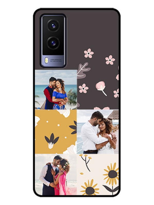 Custom Vivo V21e 5G Custom Metal Phone Case3 Images With Floral Design