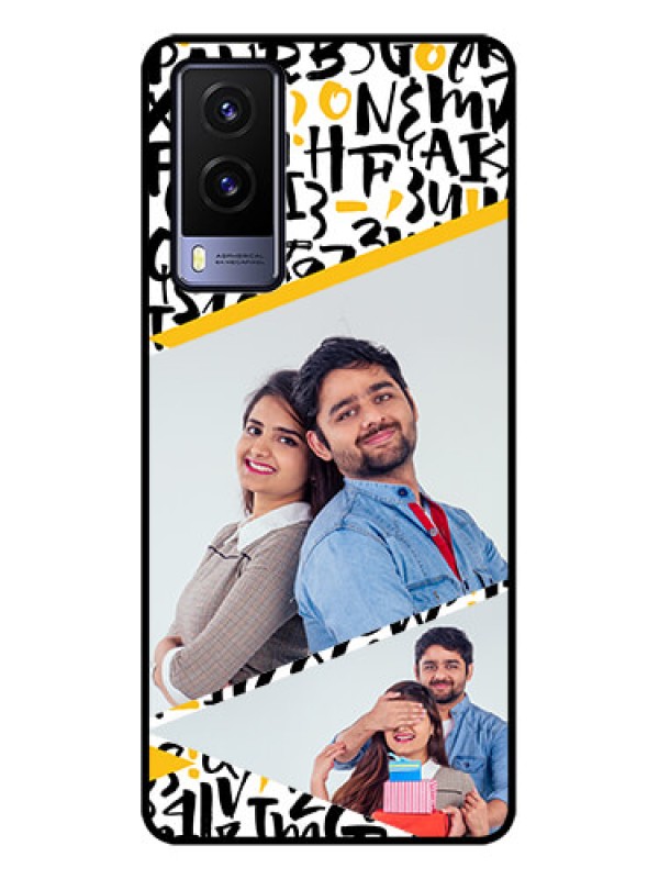 Custom Vivo V21e 5G Custom Metal Phone CaseLetters Pattern Design