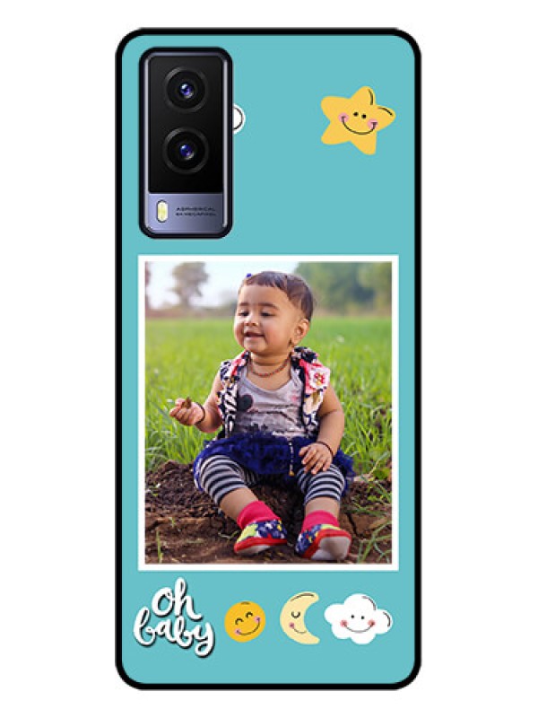 Custom Vivo V21e 5G Custom Metal Phone CaseSmiley Kids Stars Design