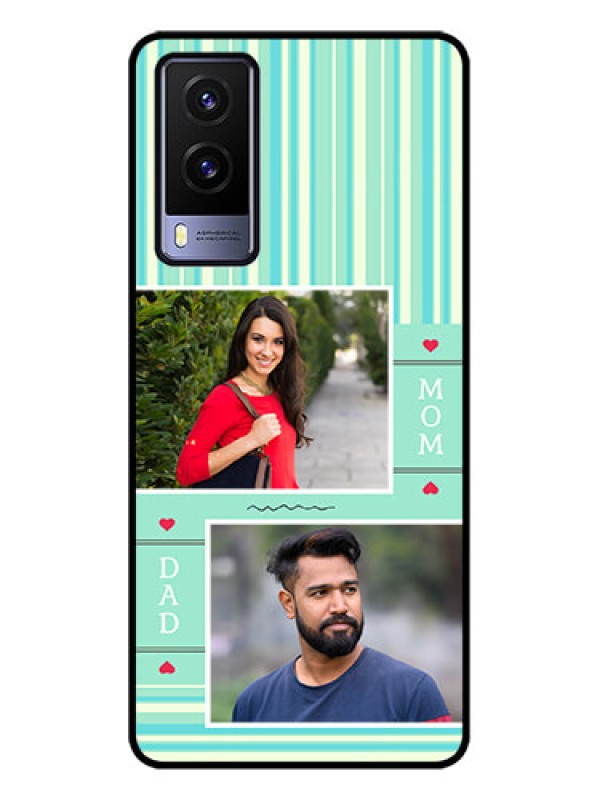 Custom Vivo V21e 5G Custom Metal Phone CaseMom and Dad Pic Design