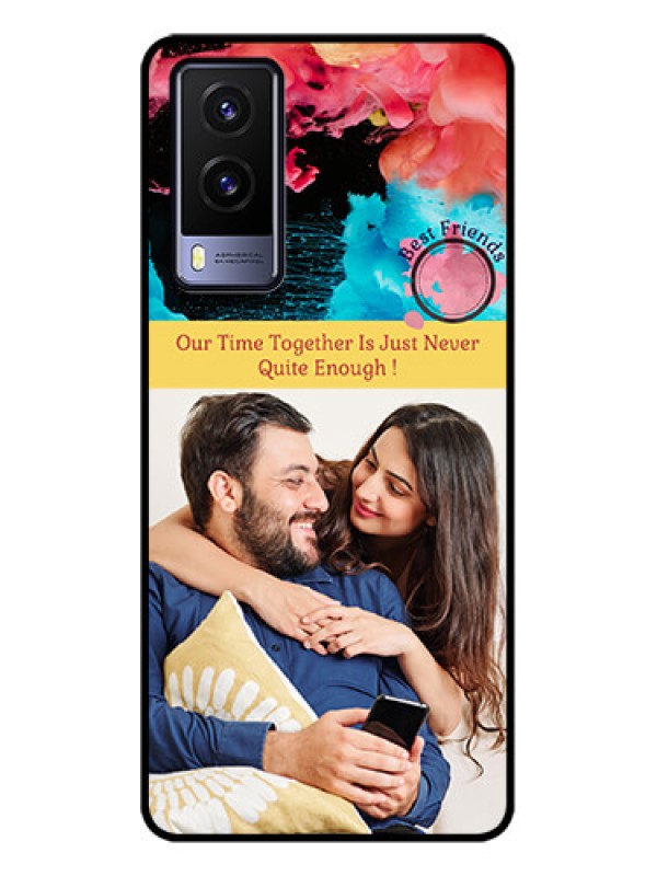 Custom Vivo V21e 5G Custom Metal Phone CaseQuote With Acrylic Painting Design