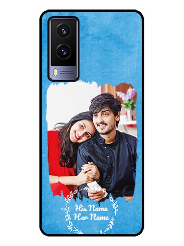 Custom Vivo V21e 5G Custom Metal Phone CaseBlue Color Vintage Design