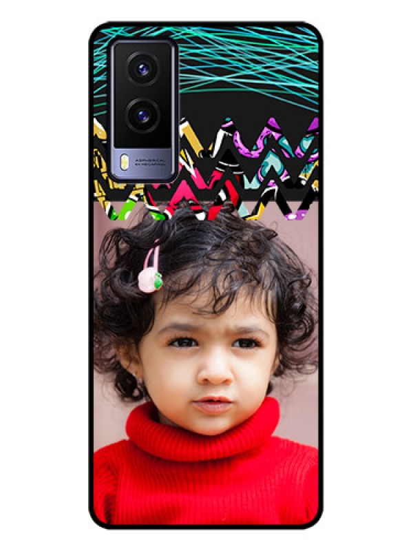 Custom Vivo V21e 5G Custom Metal Phone CaseNeon Abstract Design