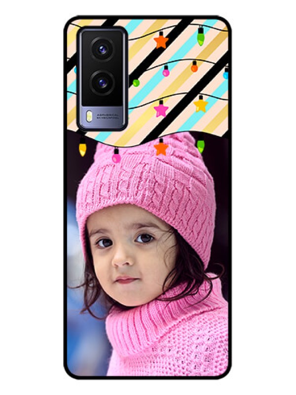 Custom Vivo V21e 5G Custom Metal Phone CaseLights Hanging Design