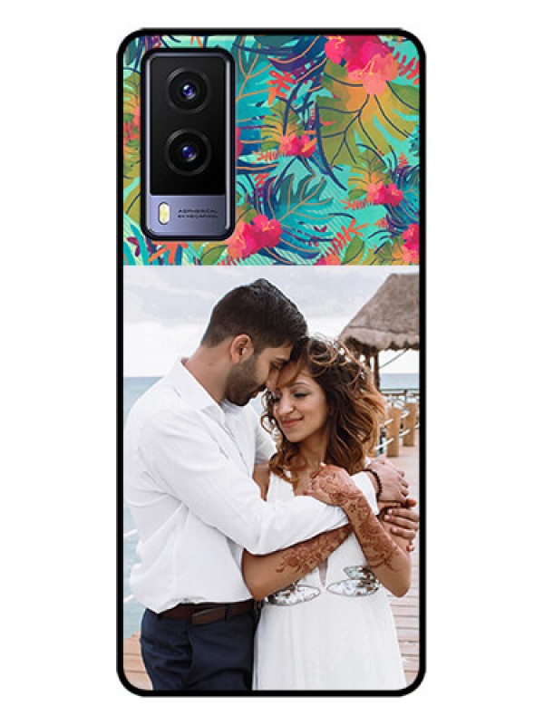 Custom Vivo V21e 5G Custom Metal Phone CaseWatercolor Floral Design