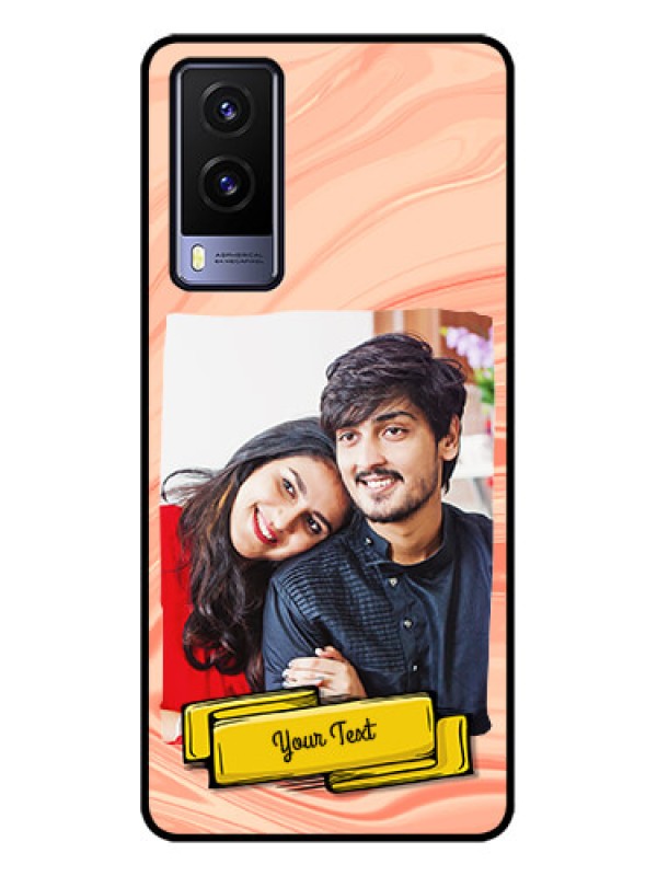 Custom Vivo V21e 5G Custom Metal Phone CaseMarble Texture Design