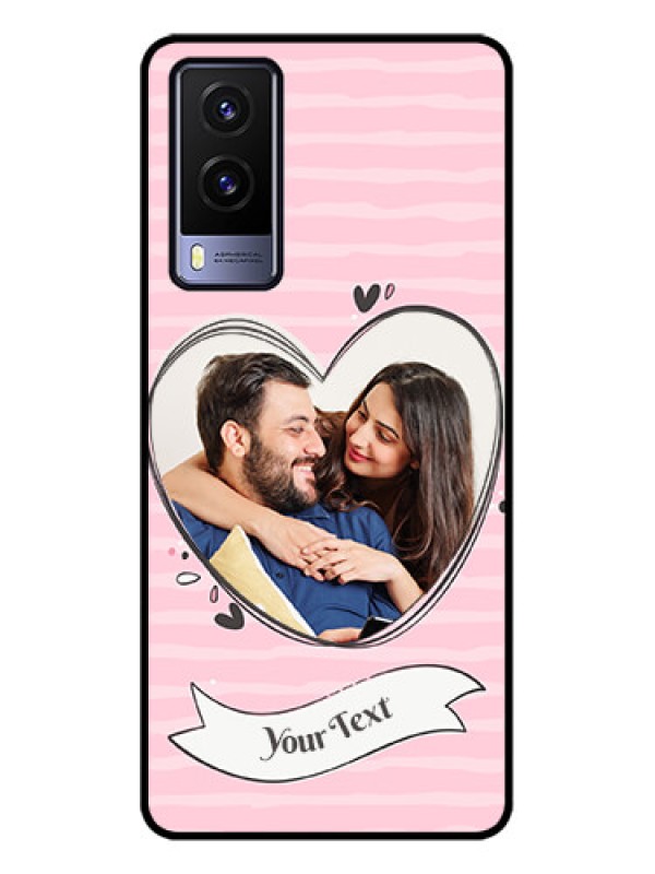 Custom Vivo V21e 5G Custom Metal Phone CaseVintage Heart Design