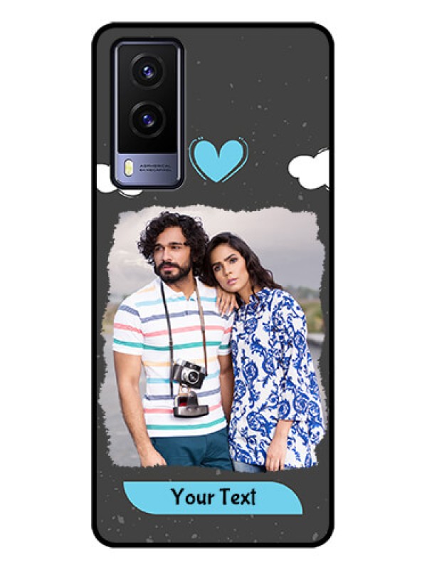 Custom Vivo V21e 5G Custom Metal Phone CaseSplashes With Love Doodles Design