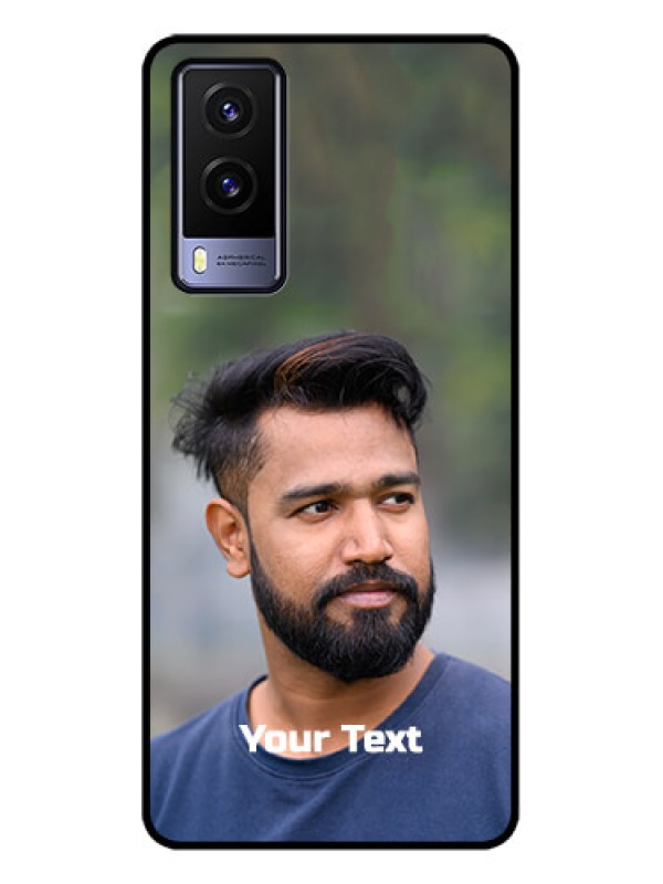 Custom Vivo V21e 5G Custom Metal Phone CasePhoto With Text Design