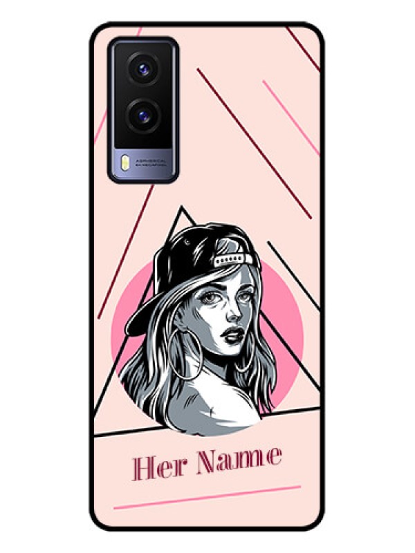 Custom Vivo V21e 5G Custom Metal Phone CaseRockstar Girl Design
