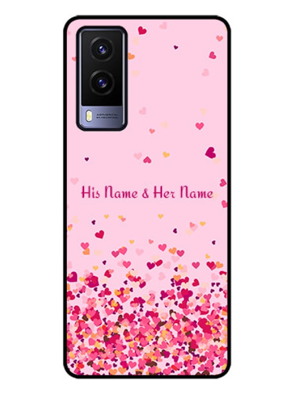 Custom Vivo V21e 5G Custom Metal Phone CaseFloating Hearts Design